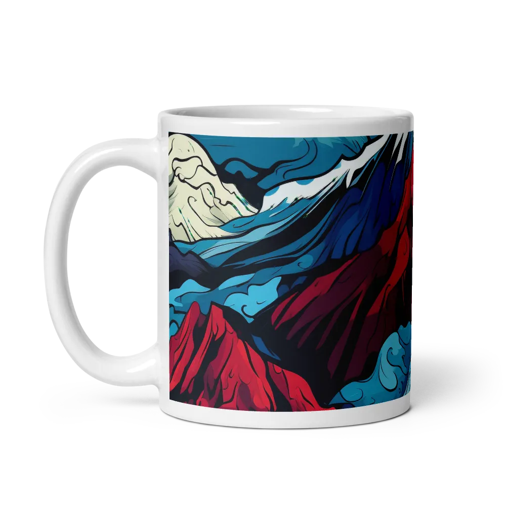 Mountain Majesty: An Abstract Voyage | Mug with White inside | 11 oz