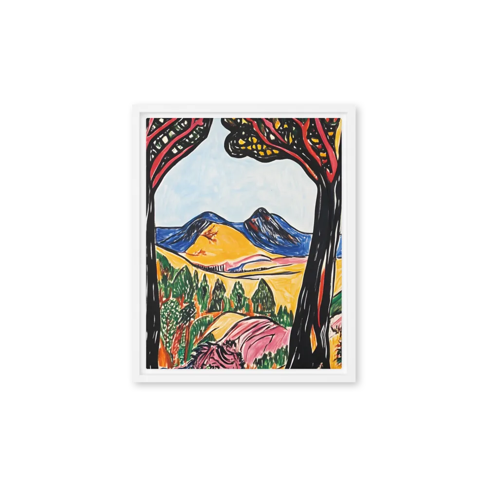 Vibrant Nature's Embrace | Canvas with White Frame | 11″×14″