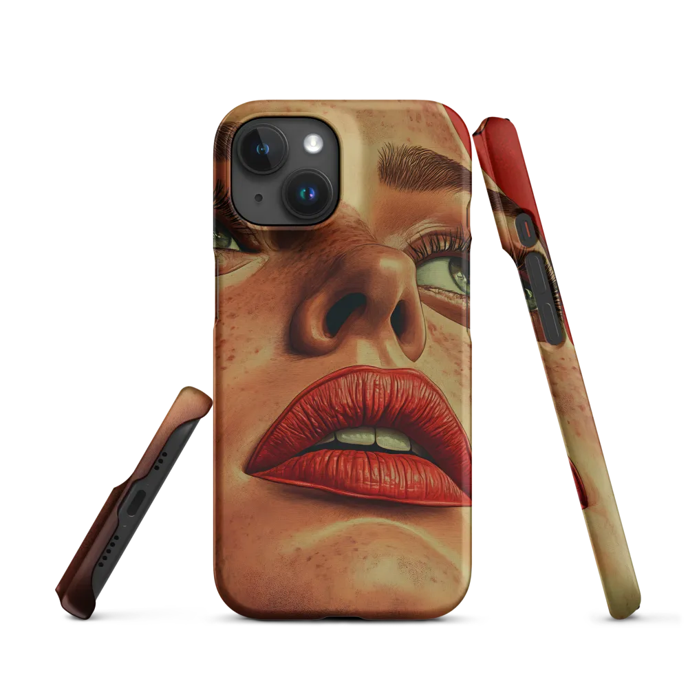 Red Intensity: A Portrait of Elegance | Phone Case |  15 | Snap Case | Matte