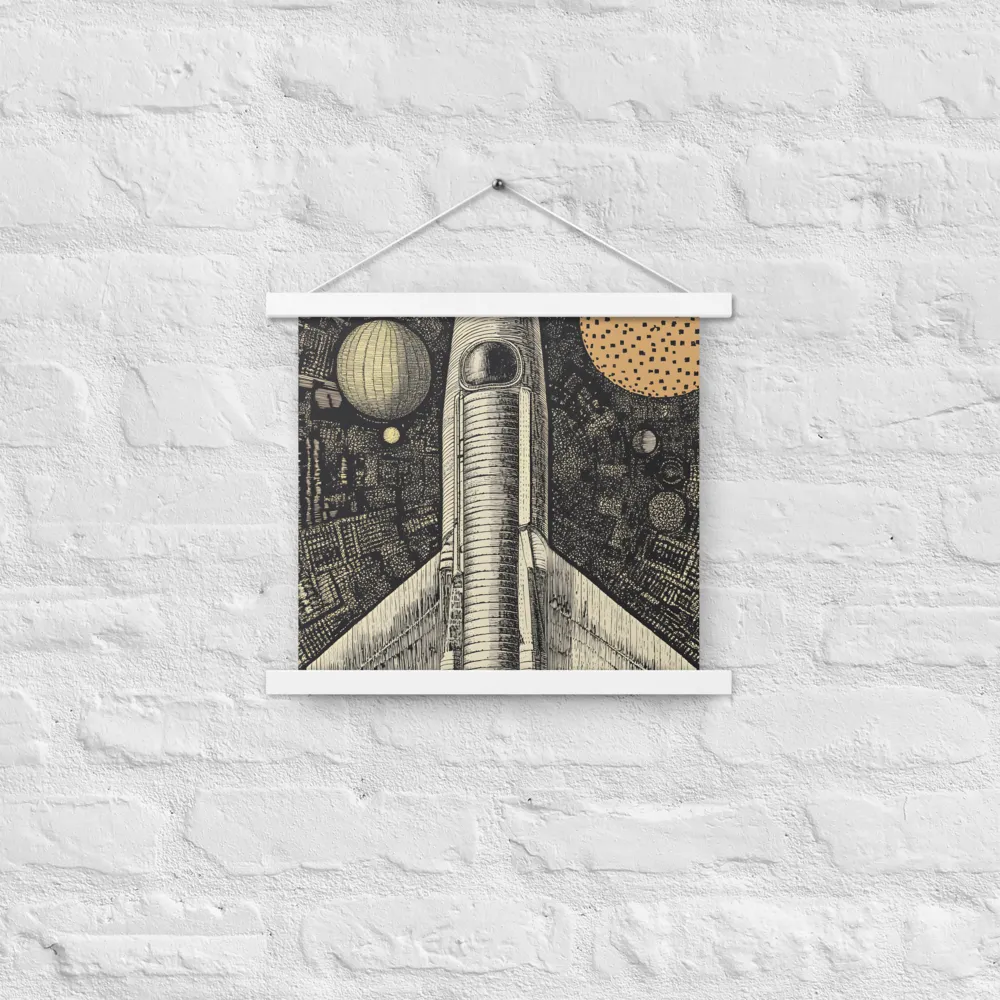 Voyage to the Unknown | Poster With White Wood Hanger | 14″×14″