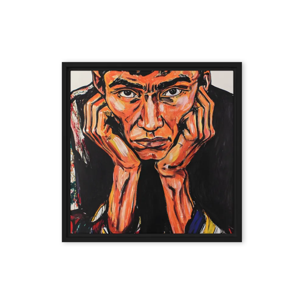 Contemplative Intensity: An Expressionist Portrait
