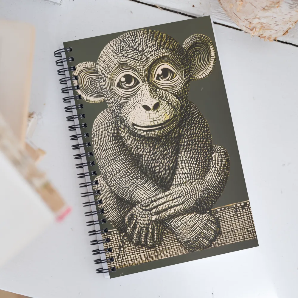 Intricate Primate Portrait | Spiral Notebook