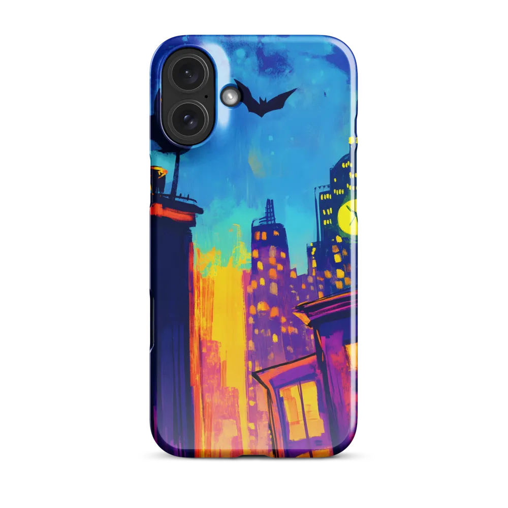 Midnight Clock over Neon Rooftops