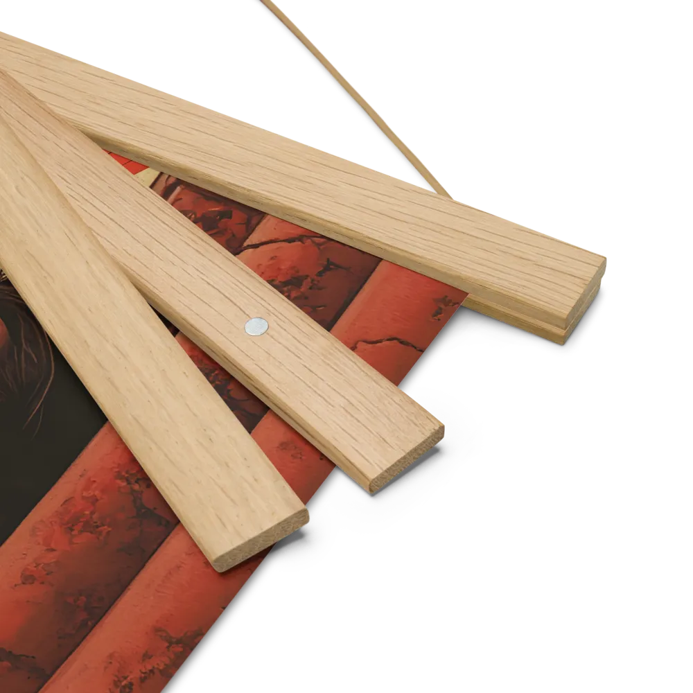 Defiant Echoes of Ruin | Poster With Oak Wood Hanger | 14″×14″