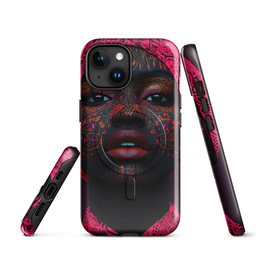 Neon Adornments: A Portrait of Cultural Expression