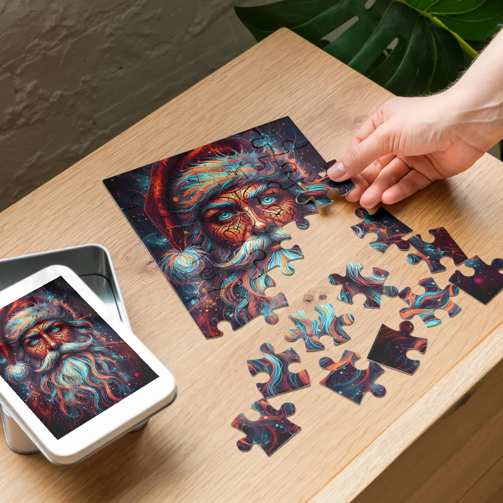 Astral Saint Nicholas 
 Jigsaw Puzzle in Tin Box