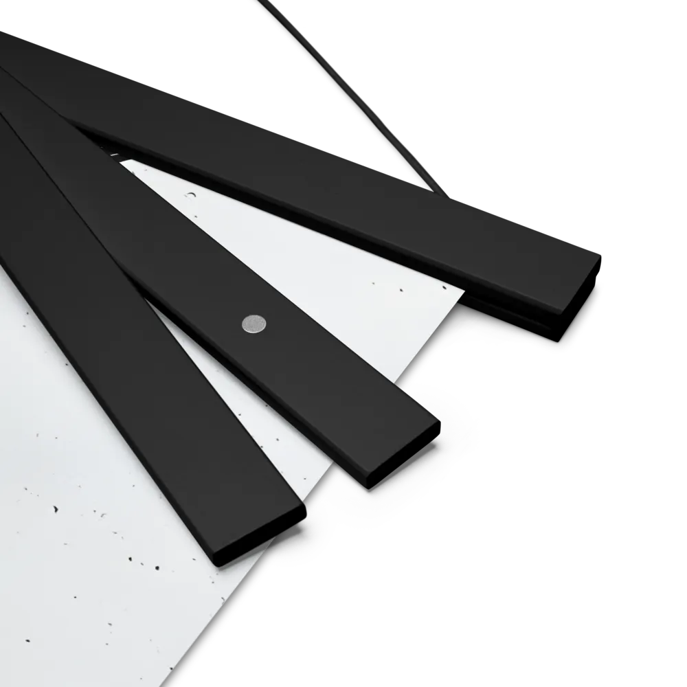 Whispers of Darkness | Poster With Black Wood Hanger | 18″×18″