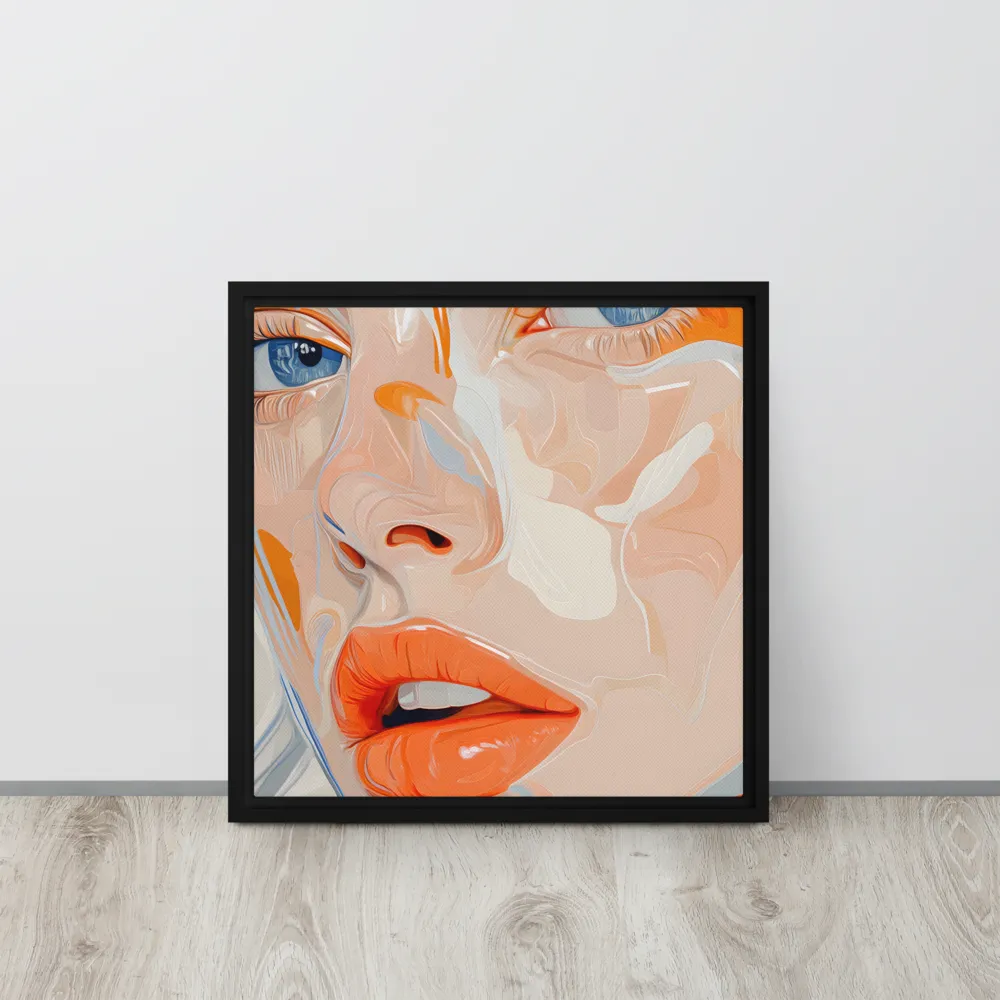 Ethereal Expressions | Canvas with Black Frame | 16″×16″