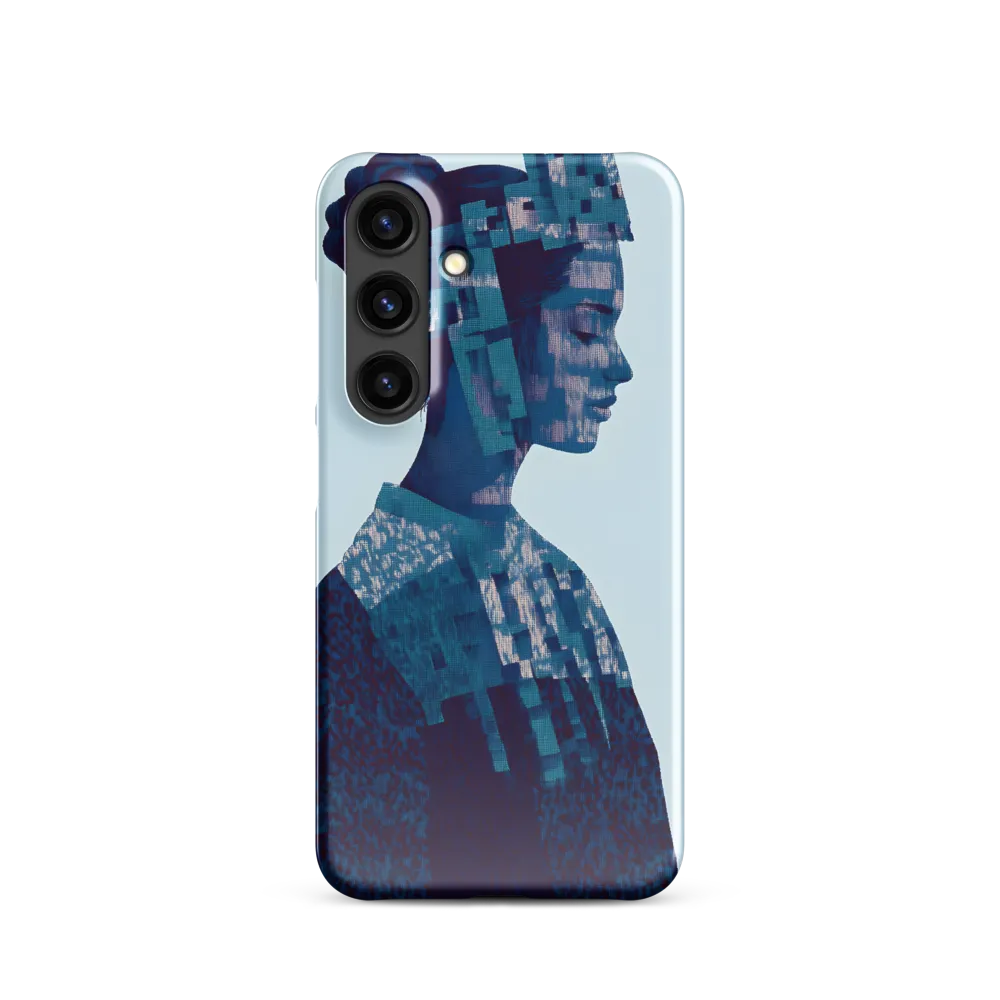 Digital Portrait in Abstract Blue