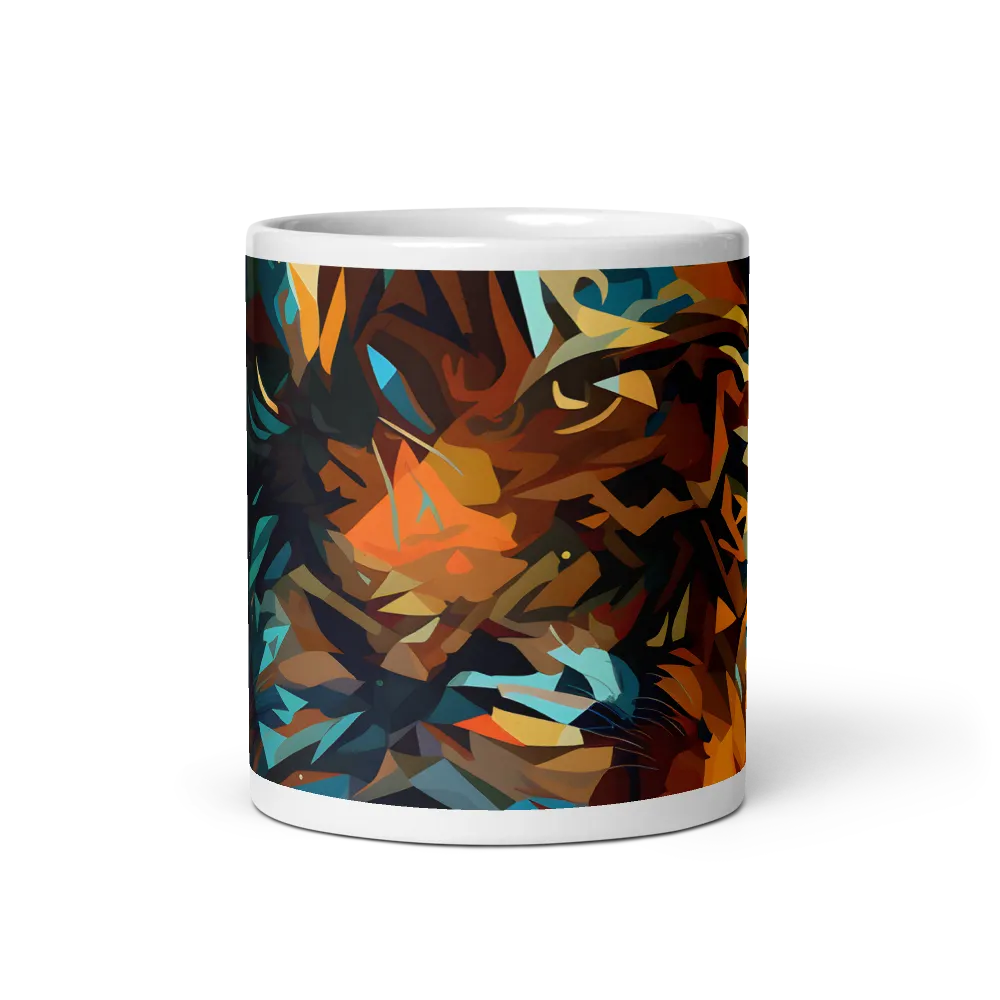 Wild Symphony: Abstract Tigers | Mug with White inside | 11 oz