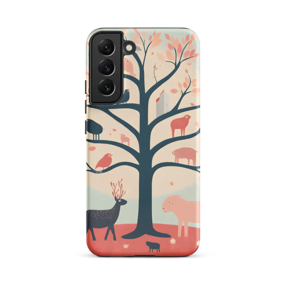 Whimsical Tree with Playful Creatures