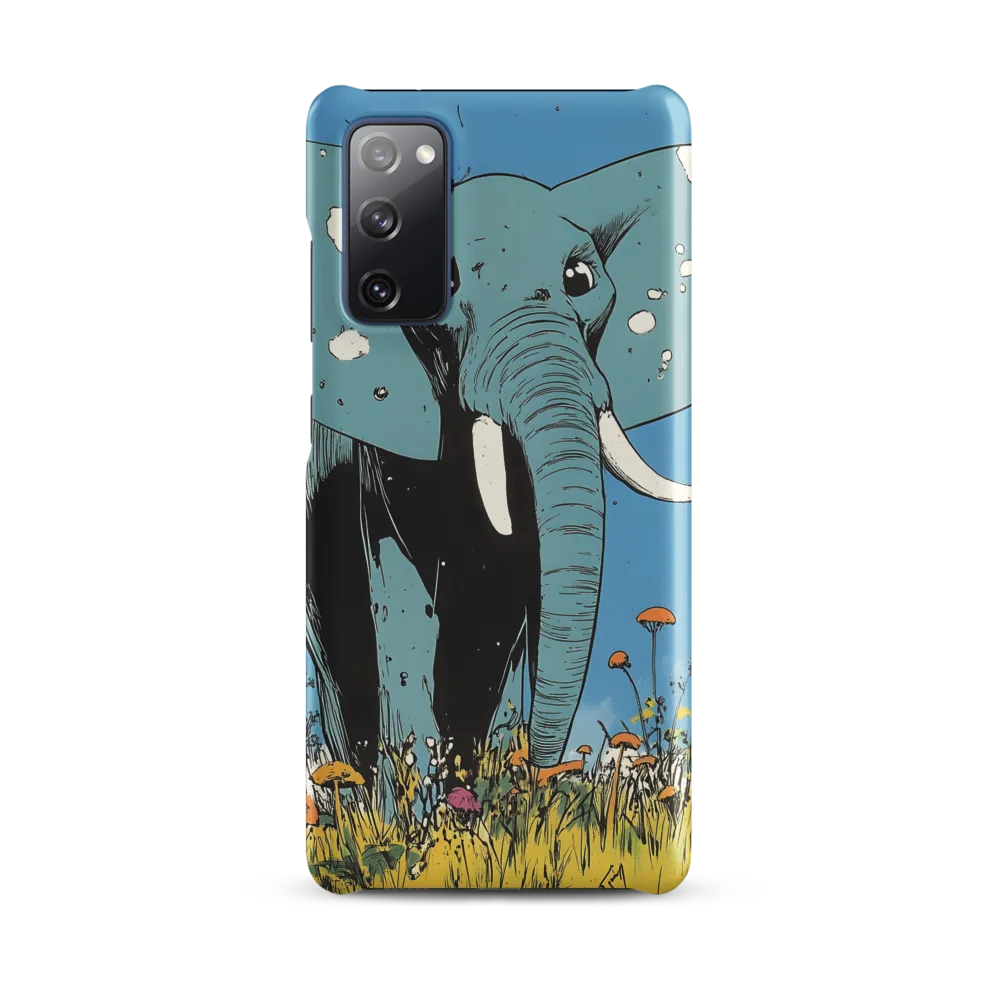 Whimsical Blue Elephant in Bloom