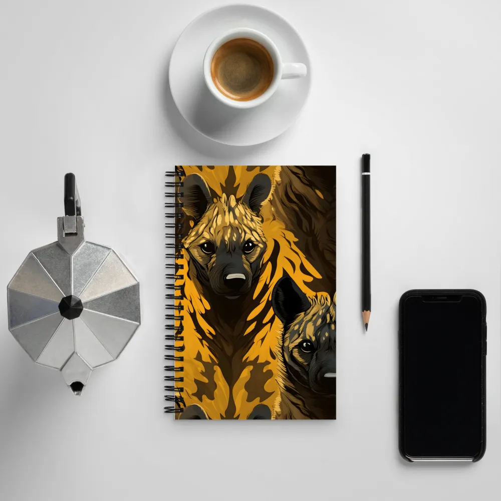 The Call of the Wild: Hyena Harmony | Spiral Notebook