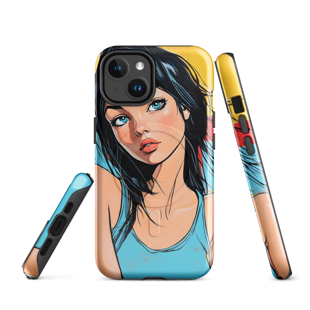Vibrant Portrait of Modern Youth | Phone Case |  14 | MagSafe® Tough Case | Glossy