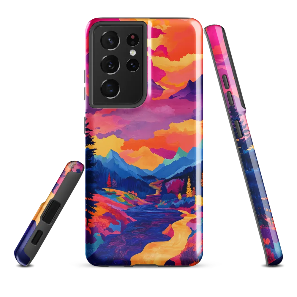Radiant Serenity: A Surreal Landscape | Phone Case |  S21 Ultra | Tough Case | Glossy