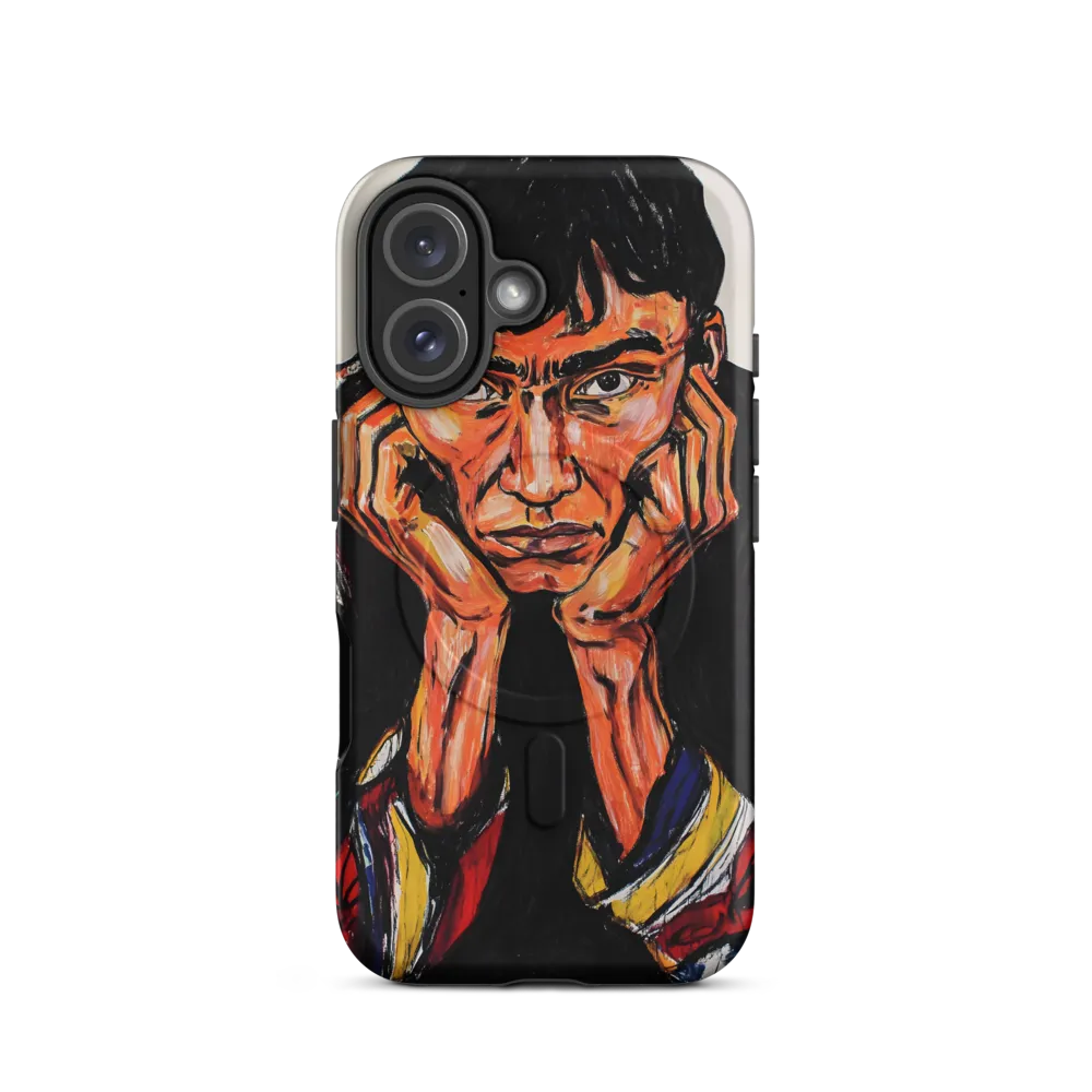 Contemplative Intensity: An Expressionist Portrait