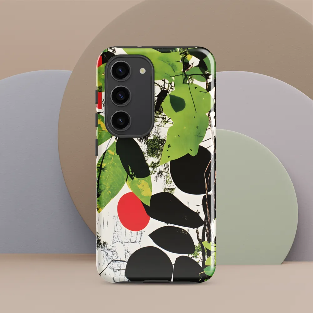 Nature's Geometry: A Contemporary Collage | Phone Case |  S23 | Tough Case | Glossy