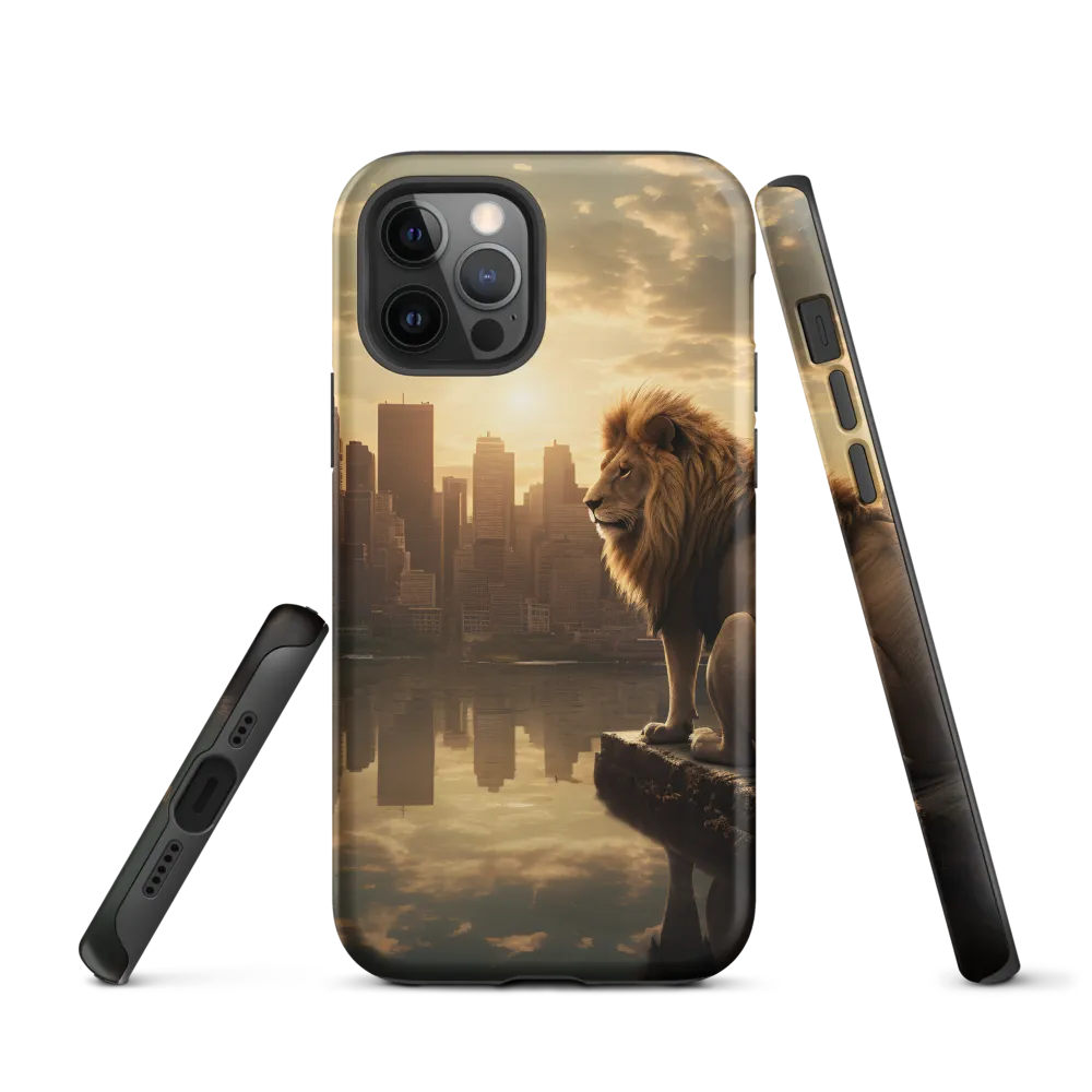 The Lion's Gaze Over the Urban Symphony