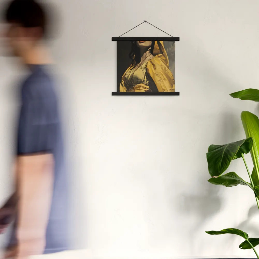 Veiled Confidence | Poster With Black Wood Hanger | 14″×14″