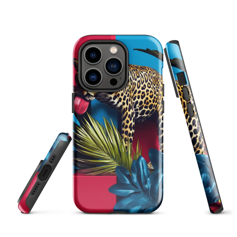 Playful Leopard in Vibrant Paradise