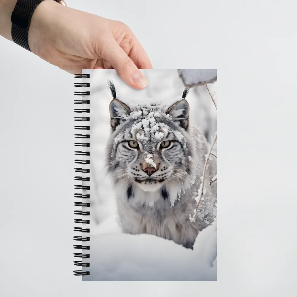 Whispers of Winter: The Lynx in Snow | Spiral Notebook