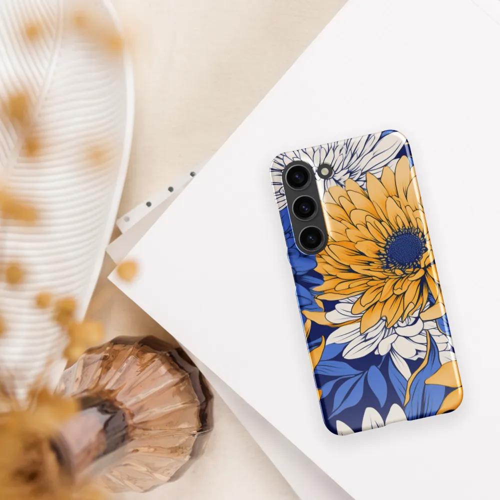 Floral Harmony in Blue and Yellow