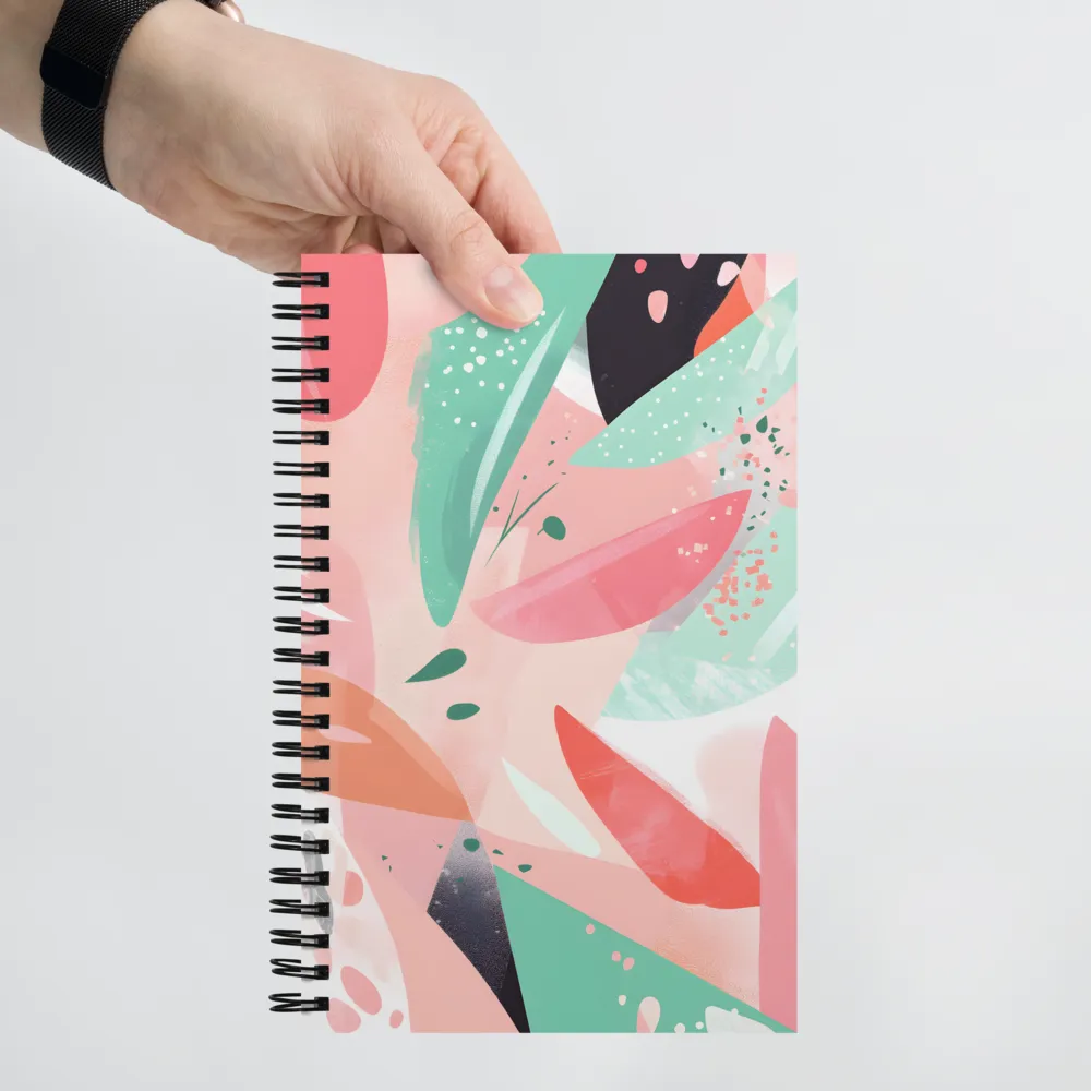 Whimsical Harmony: An Abstract Encounter | Spiral Notebook