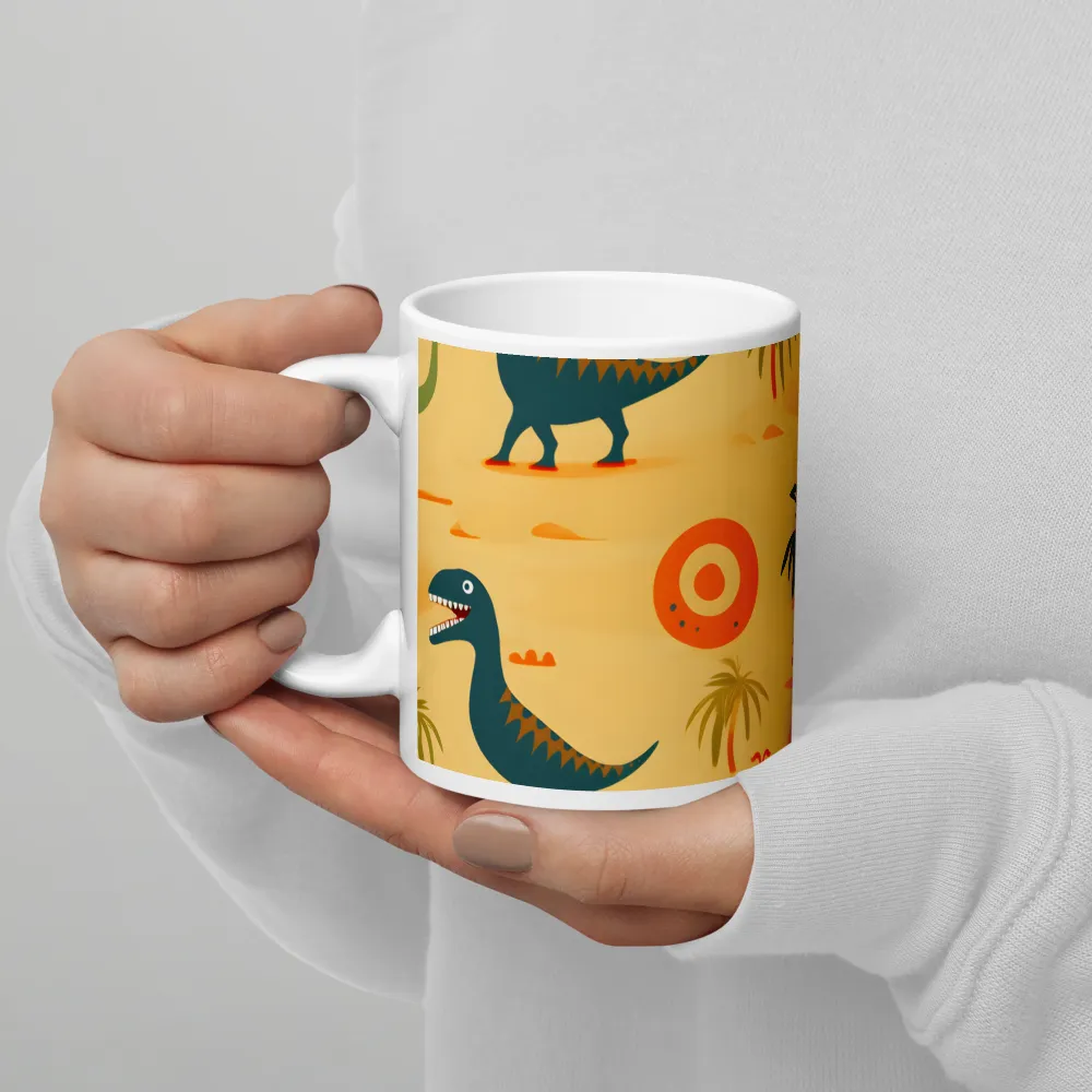 Dinosauria Delight: A Colorful Prehistoric Adventure | Mugs | Multiple Sizes & Colors