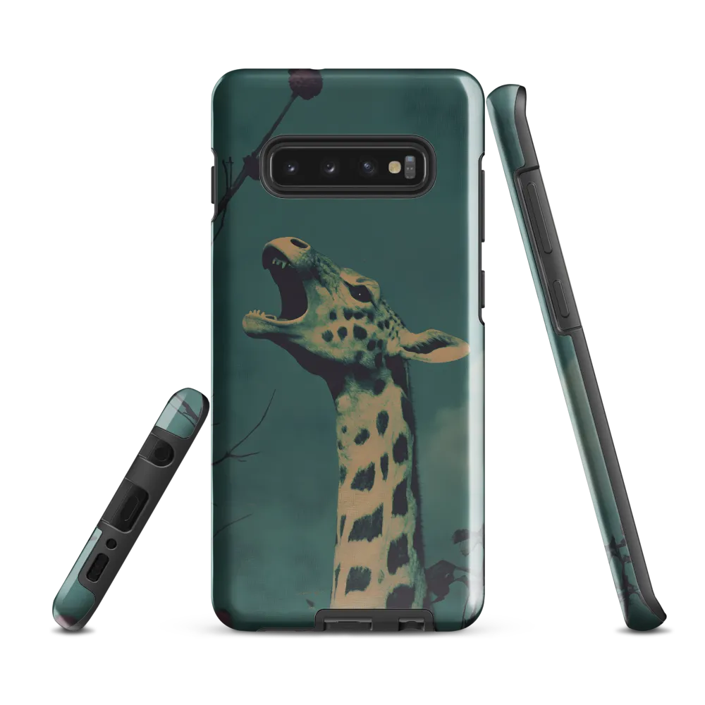 Whispers of the Tall: A Surreal Giraffe Encounter | Phone Case |  S10 Plus | Tough Case | Glossy