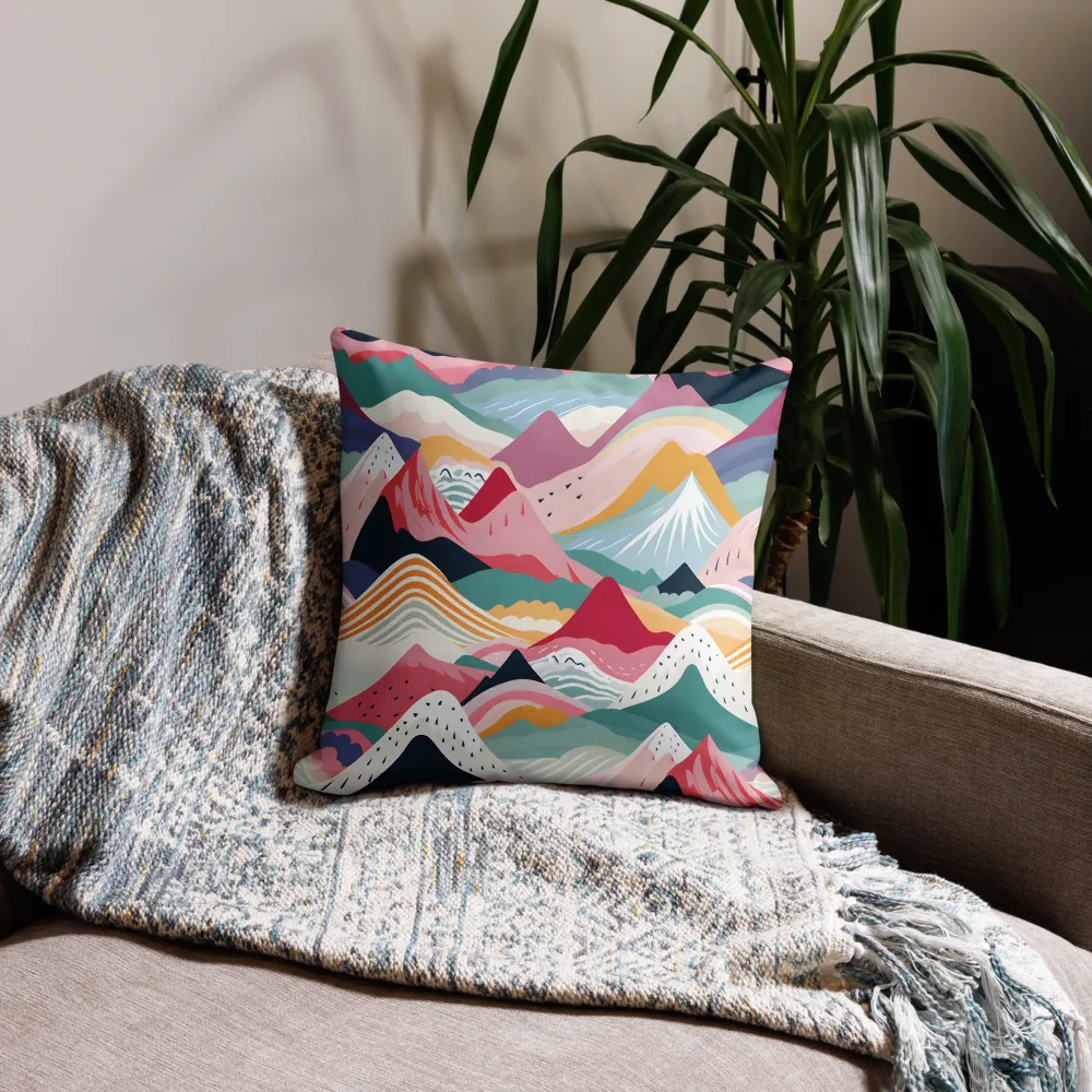 Harmonious Mountain Waves | Pillow | 18″×18″