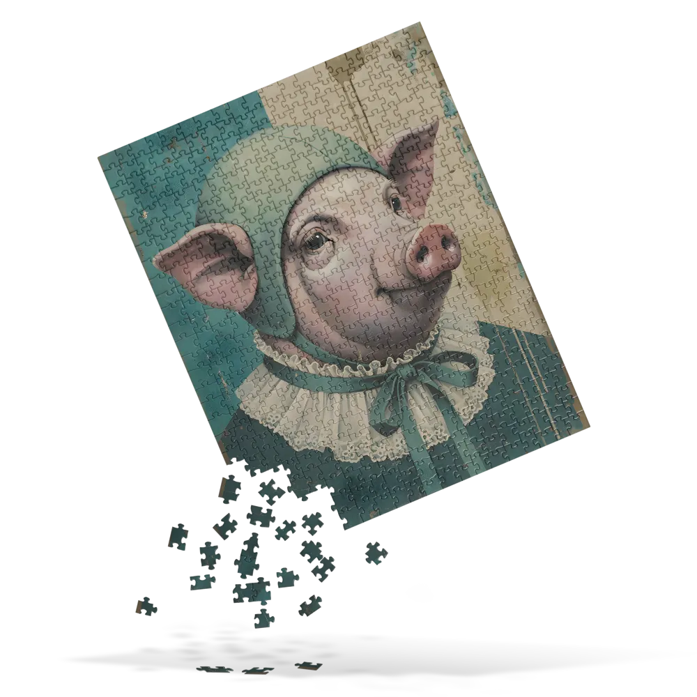 Pig in Bonnet 
 Jigsaw Puzzle