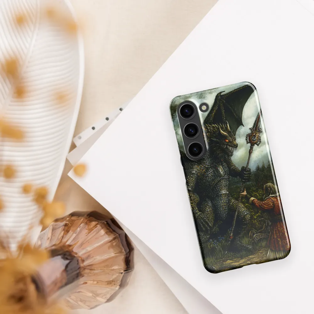 The Confrontation: Dragon vs. Wizard | Phone Case |  S23 | Snap Case | Glossy