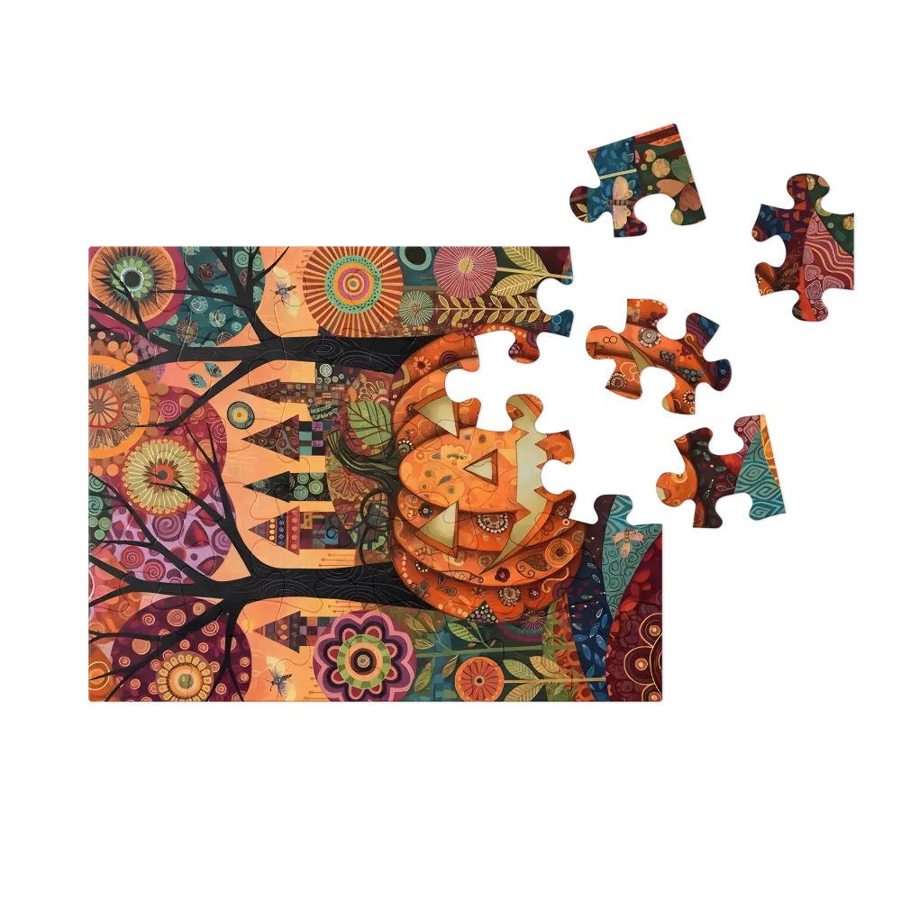 Patchwork Pumpkin 
 Jigsaw Puzzle in Tin Box