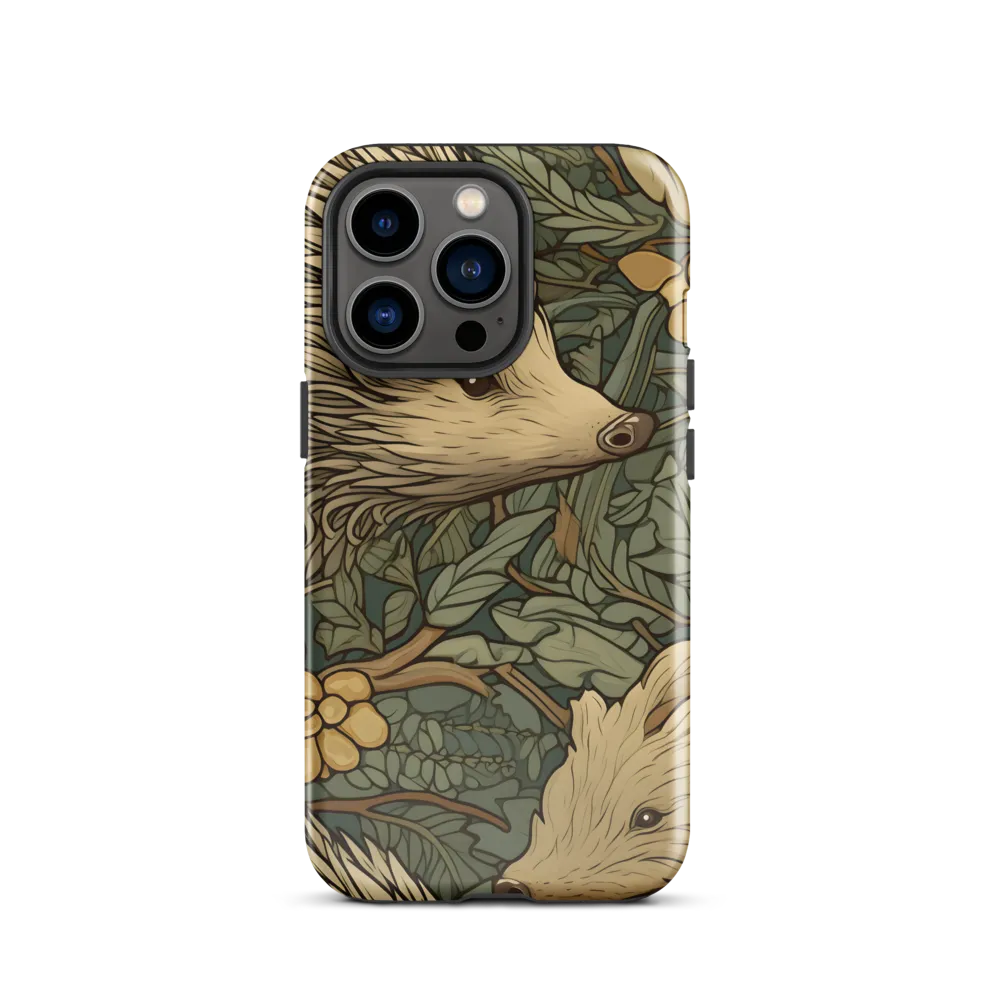 Whimsical Hedgehog Garden | Phone Case |  13 Pro | Tough Case | Glossy