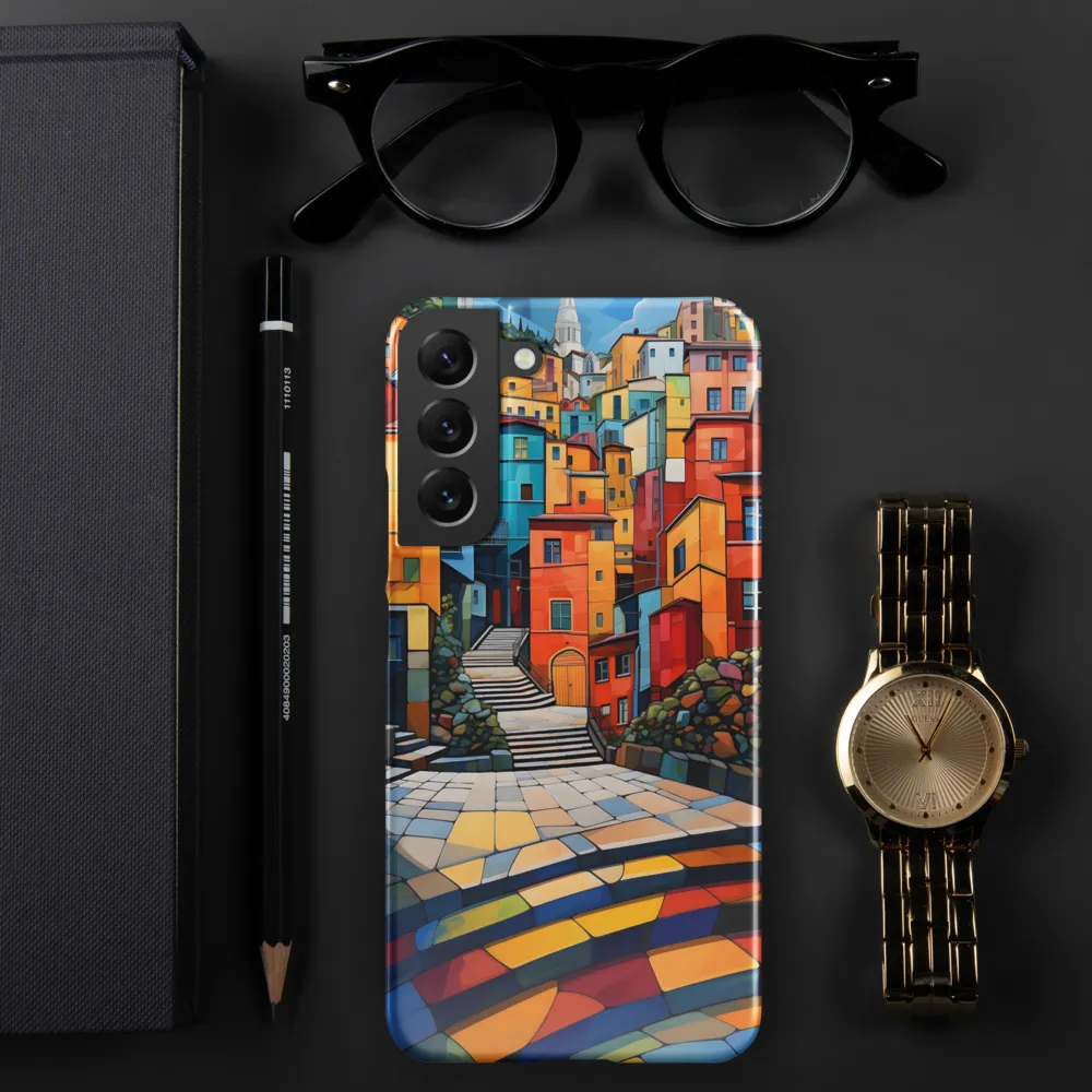 Vibrant Village: A Cubist Journey