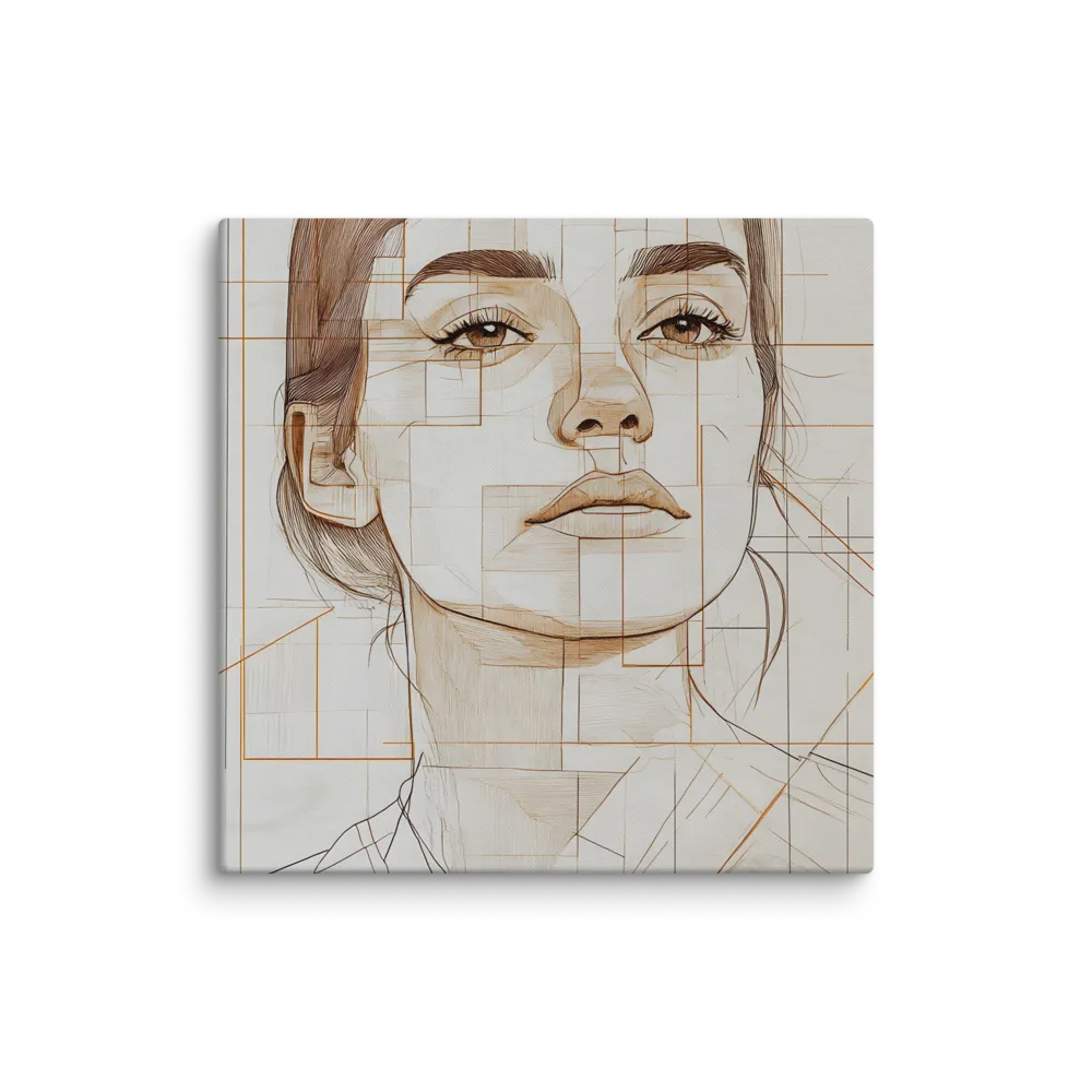 Geometric Serenity: A Minimalist Portrait