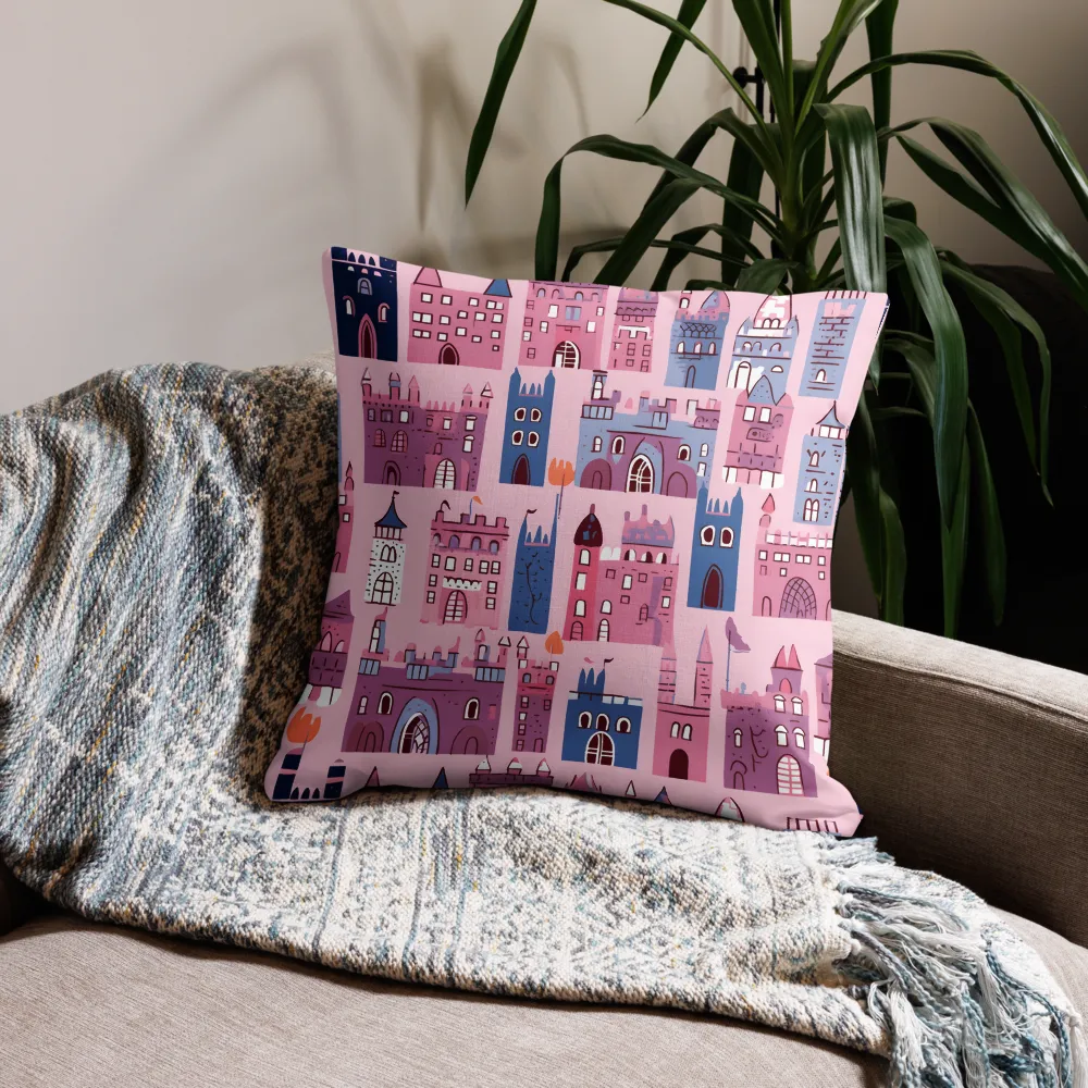 Whimsical Castles: A Playful Tapestry | Pillow | 22″×22″