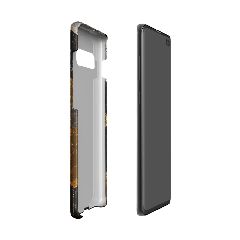 Geometric Harmony in Gold and Black | Phone Case |  S10 | Snap Case | Matte