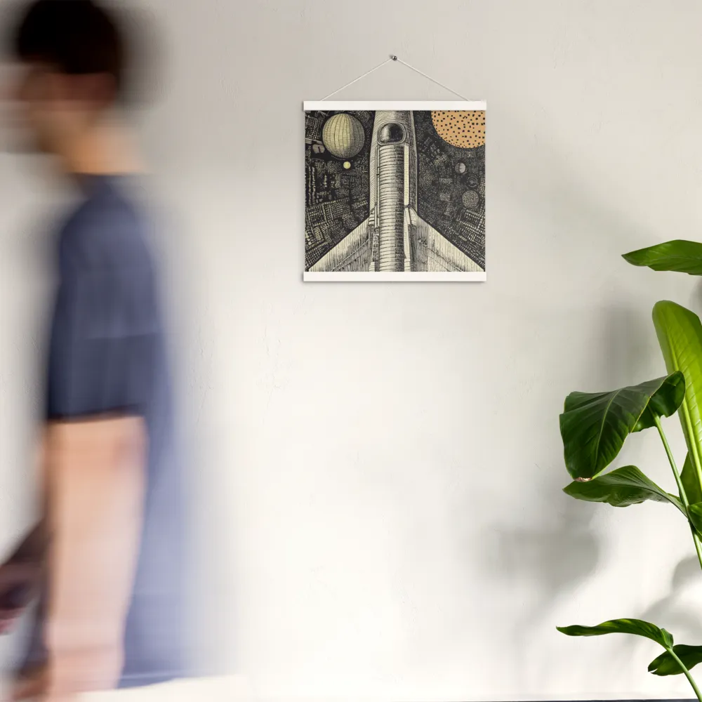 Voyage to the Unknown | Poster With White Wood Hanger | 16″×16″