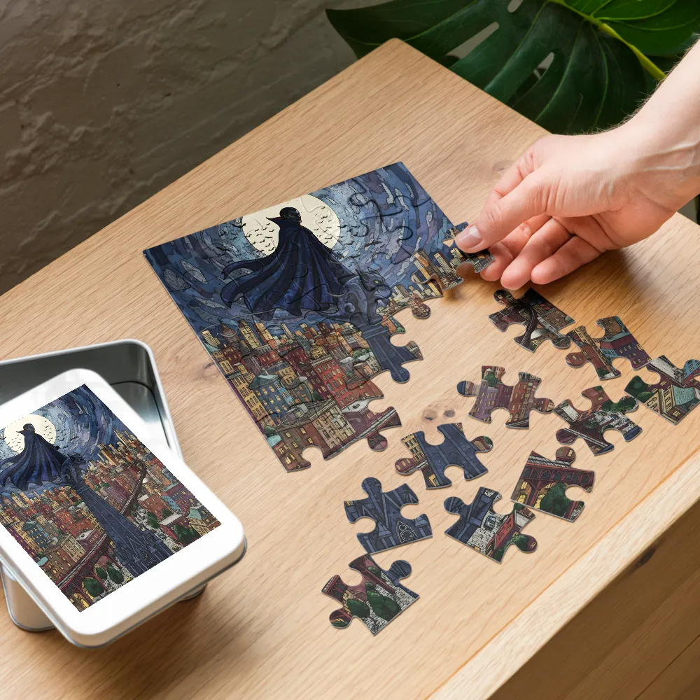 Moonlit Sentinel 
 Jigsaw Puzzle in Tin Box