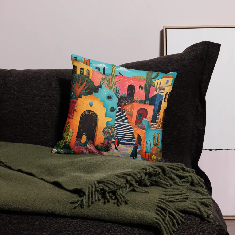 Colorful Architectural Harmony | Pillow | 18″×18″