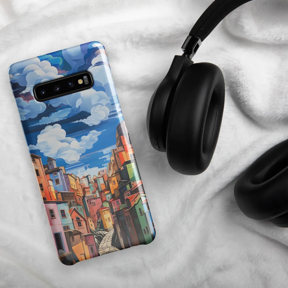 Whimsical Heights: A Vibrant Cityscape | Phone Case |  S10 Plus | Snap Case | Glossy