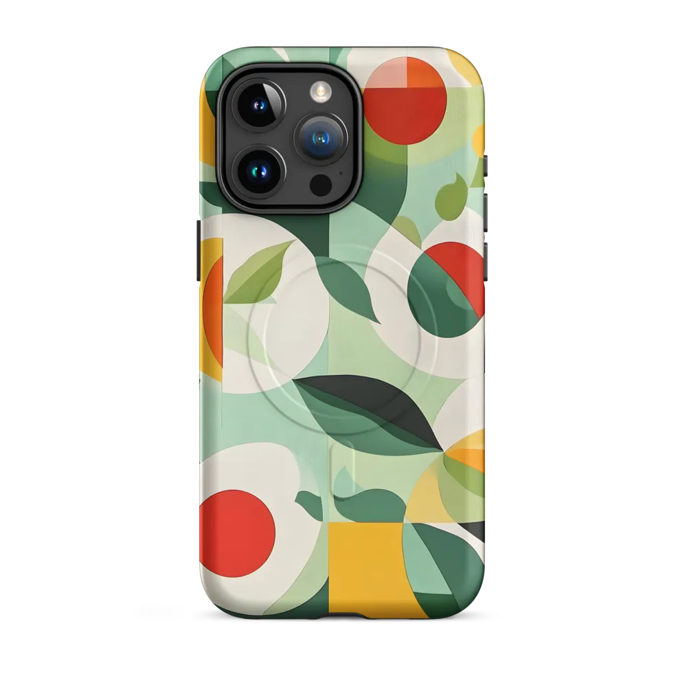 Harmony in Shapes: A Playful Abstract Design | Phone Case |  15 Pro Max | MagSafe® Tough Case | Matte