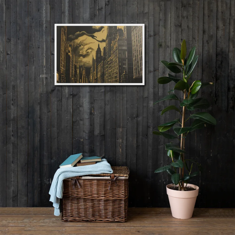 Echoes of a Forgotten Skyline | Canvas with White Frame | 20″×30″
