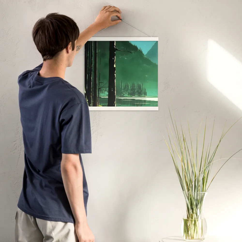 Reflections of Tranquility | Poster With White Wood Hanger | 16″×16″