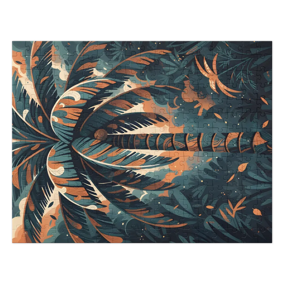 Palm at Dusk 
 Jigsaw Puzzle in Tin Box