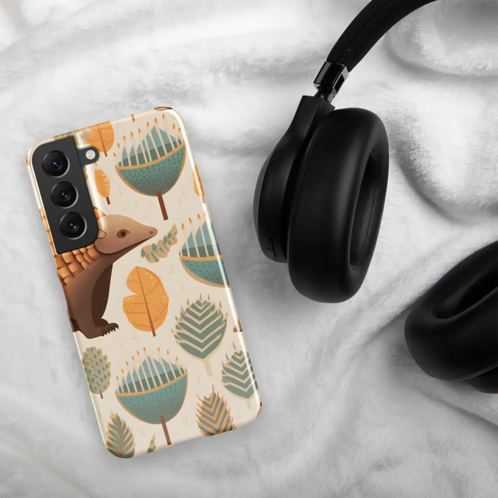 Pangolins in a Whimsical Habitat | Phone Case |  S22 | Snap Case | Glossy