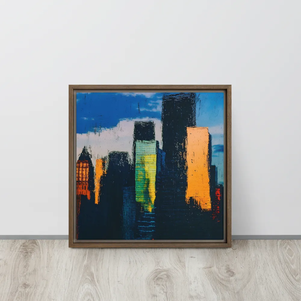 Reflections of Tranquility | Canvas with Brown Frame | 16″×16″