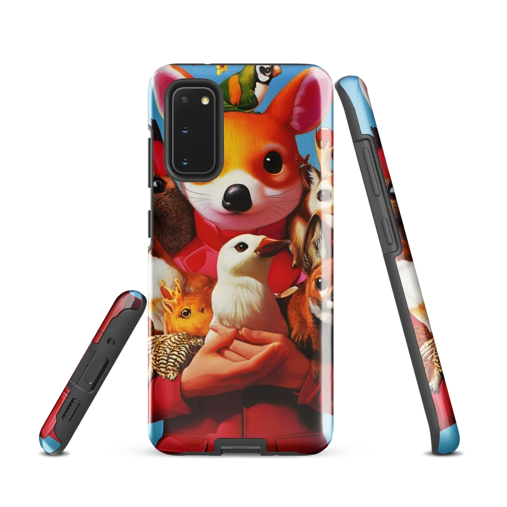 Harmony in Whimsy: A Modern Animal Ensemble | Phone Case |  S20 | Tough Case | Glossy