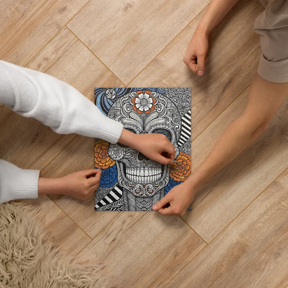Ornate Sugar Skull 
 Jigsaw Puzzle